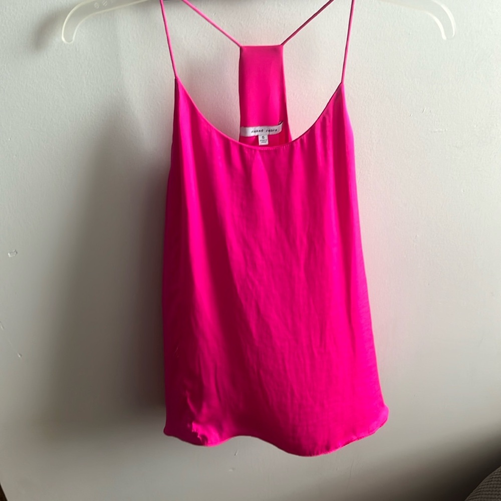 Pink naked zebra tank top